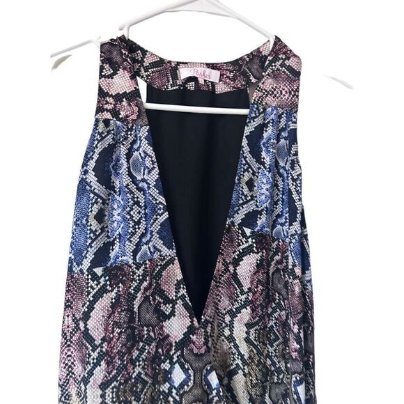 Parker Snake Print Kenna Sleeveless Wrap Front Top Multicolor Size Small - Picture 5 of 16